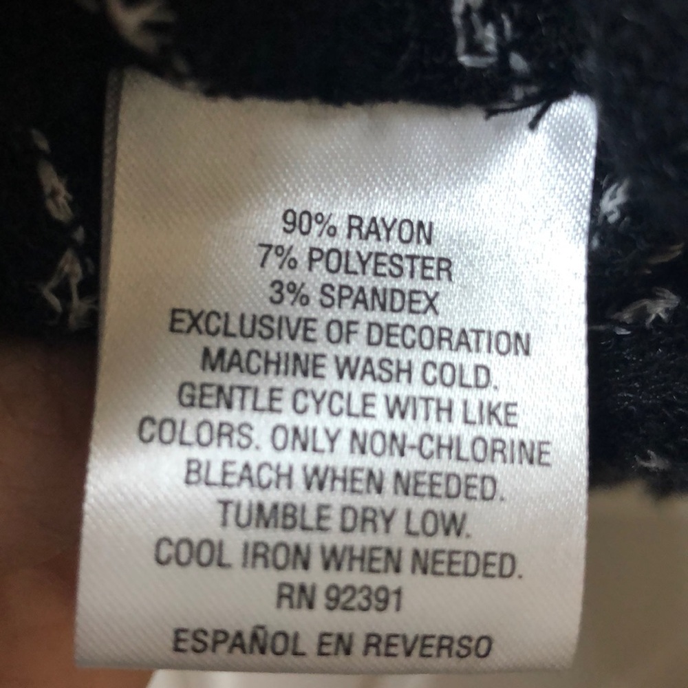 Maison Jules Striped Fringed Hacci Poncho - Picture 7 of 8